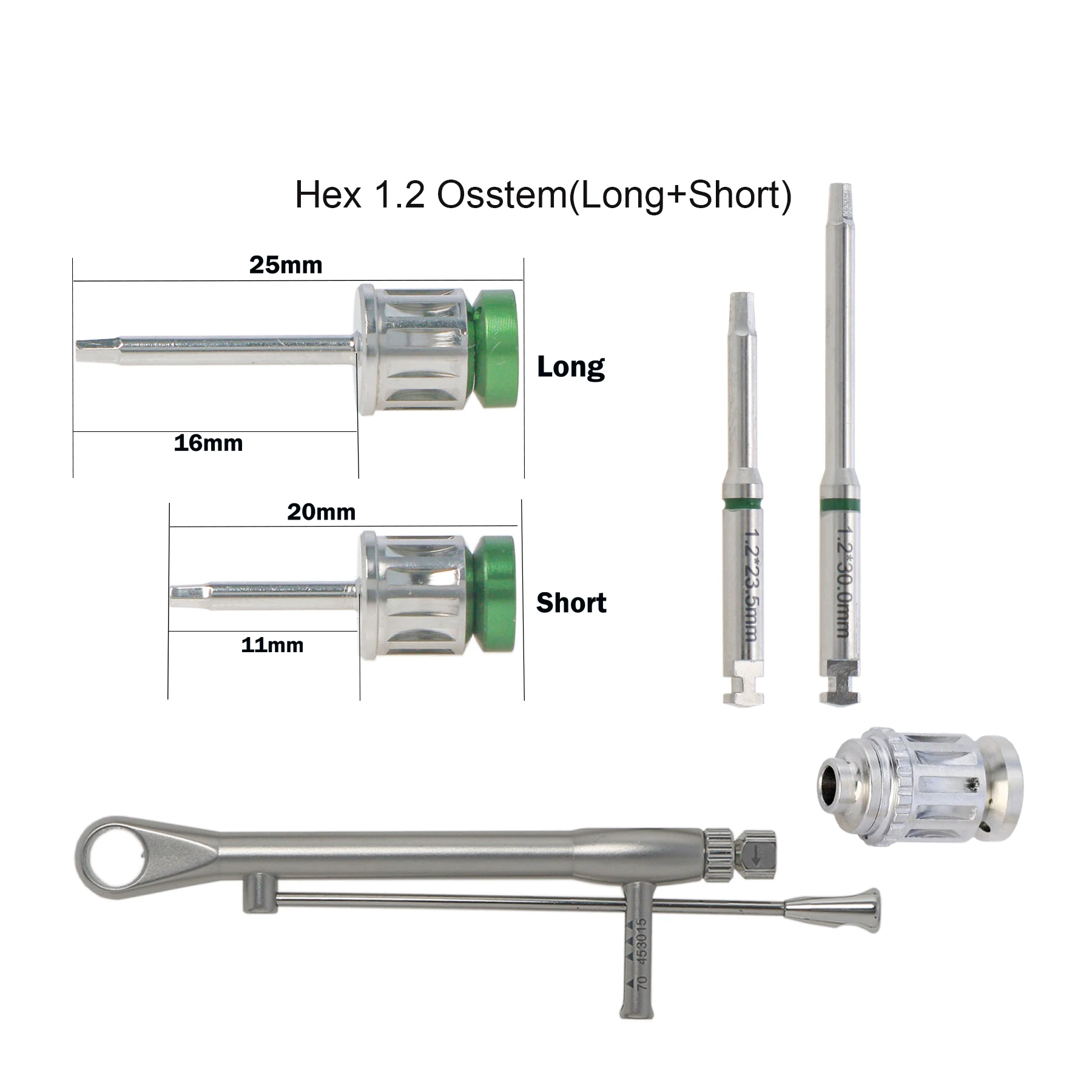 

Dental Implant Screwdriver Hex 1.2 Driver 7mm Torque Wrench Adapter Megagen 3I