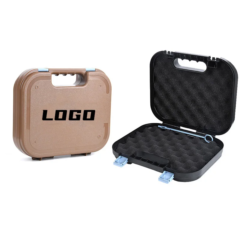 戦術ピストル安全ケース ハードシェルガン収納ボックス パッド入りフォームライニング付き G17ツール収納 ハンティングトイガンアクセサリー用