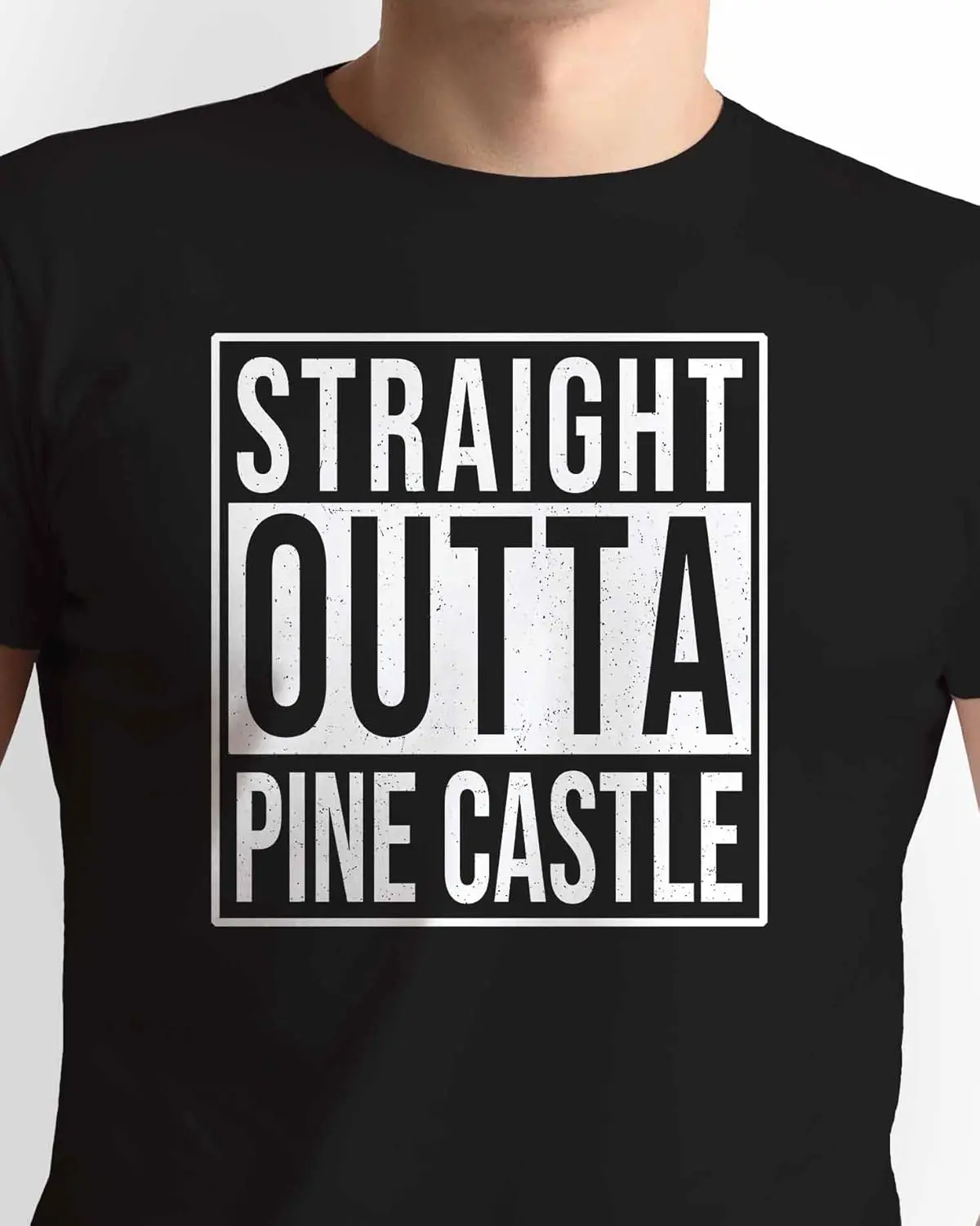 Straight Outta Pine Castle USA T-Shirt Souvenir Gift for City Lover. Unisex.