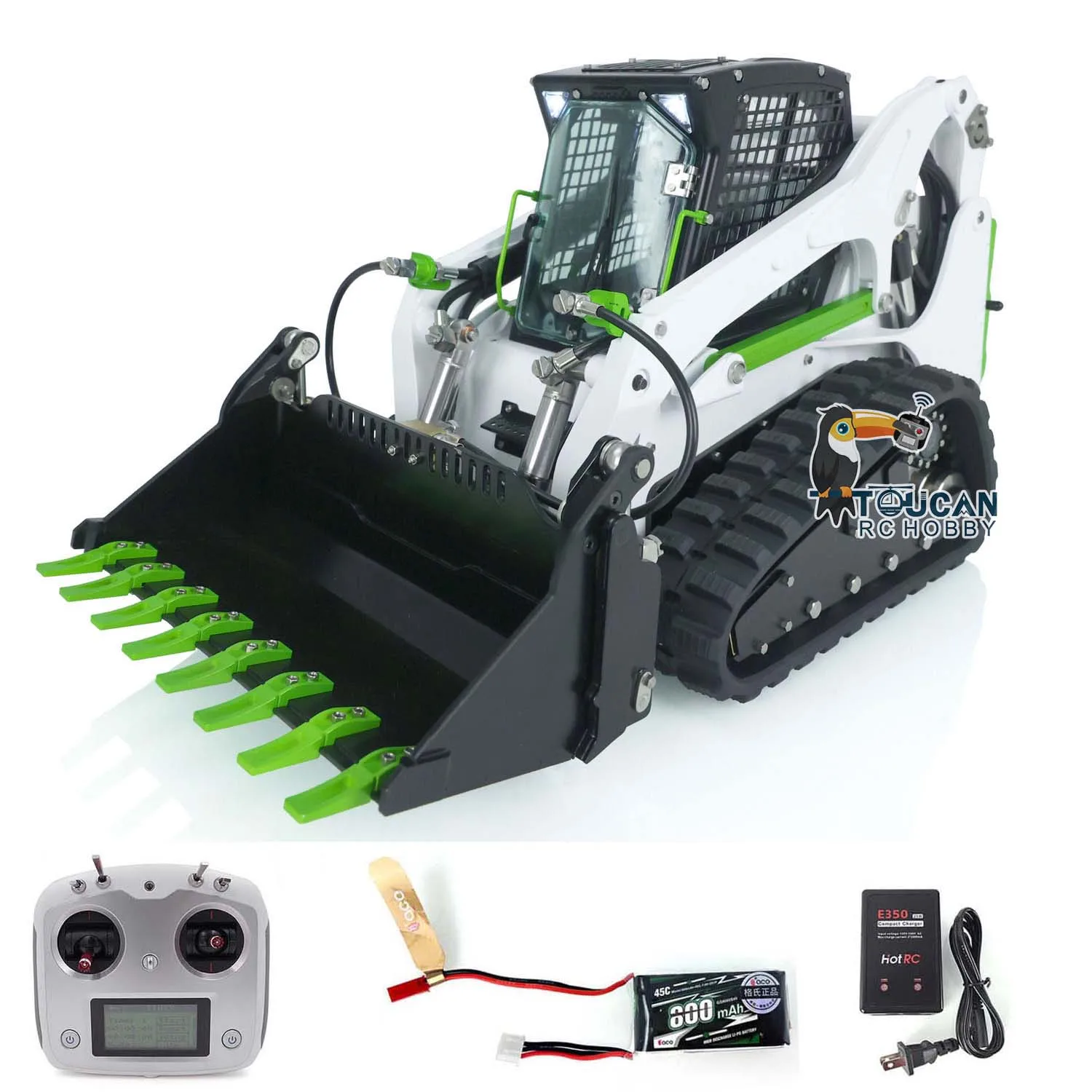 RTR LESU Aoue LT5 RC Hydraulic Loader 1/14 Scale Skid-Steer Truck Radio Control Tracked Car Light Sound Model Gift Toy THZH1353