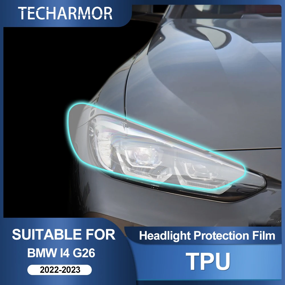 TPU-Autoscheinwerfer-Schutzfolie für BMW i4 G26 2022 2023 Transport & Smoke Anti-Scratch Auto Externe Zubehörteile Autoteile