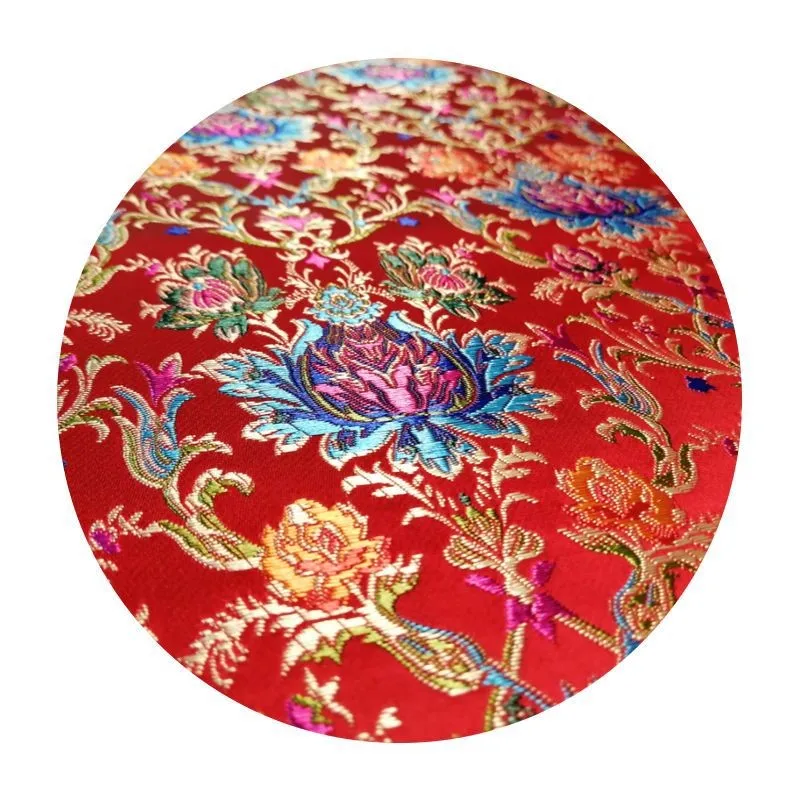 Tecido brocado jacquard de alta precisão com flores de 75 CM para roupas