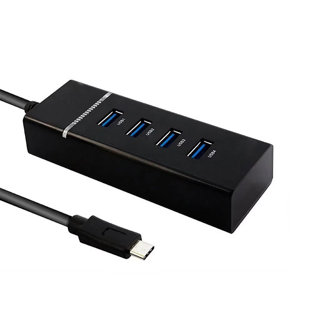 USB-C Hub 3.0 Slim 4 Doors with LED - Premium Ultra Fast 5Gbps