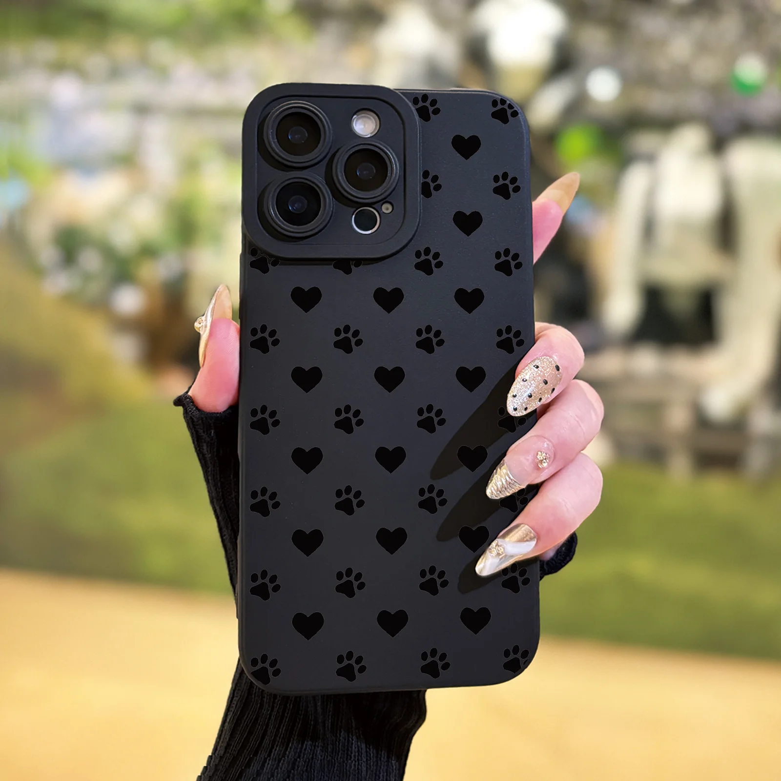 Katzenpfoten-Druck Herz-Muster Hülle für Samsung Galaxy S25 S24 S22 S23 S21 Ultra FE Plus A36 A53 A56 A35 A55 A54 A34 A15 Cover – Detail 4