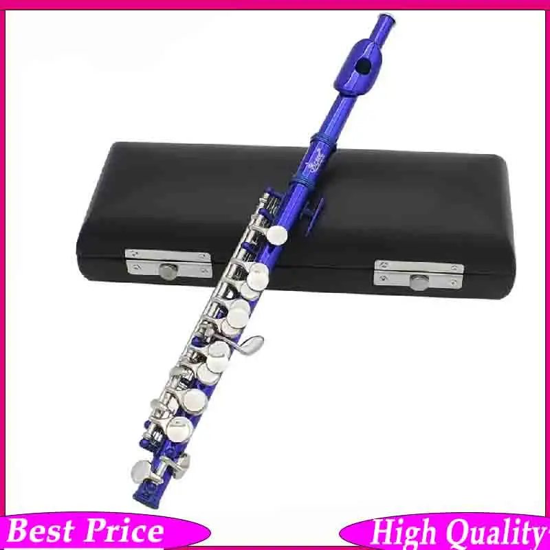 

SLADE Blue C Key Piccolo – Half-Size Cupronickel Flute with Case & Cleaning Cloth | Ideal for Beginners, Students Flute