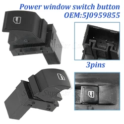 5J0959855 For VW Golf MK5 6 Jetta Passat B6 Amarok Car Window Lifter Control Single Switch 1K0959855 5JD959855 7L6959855B