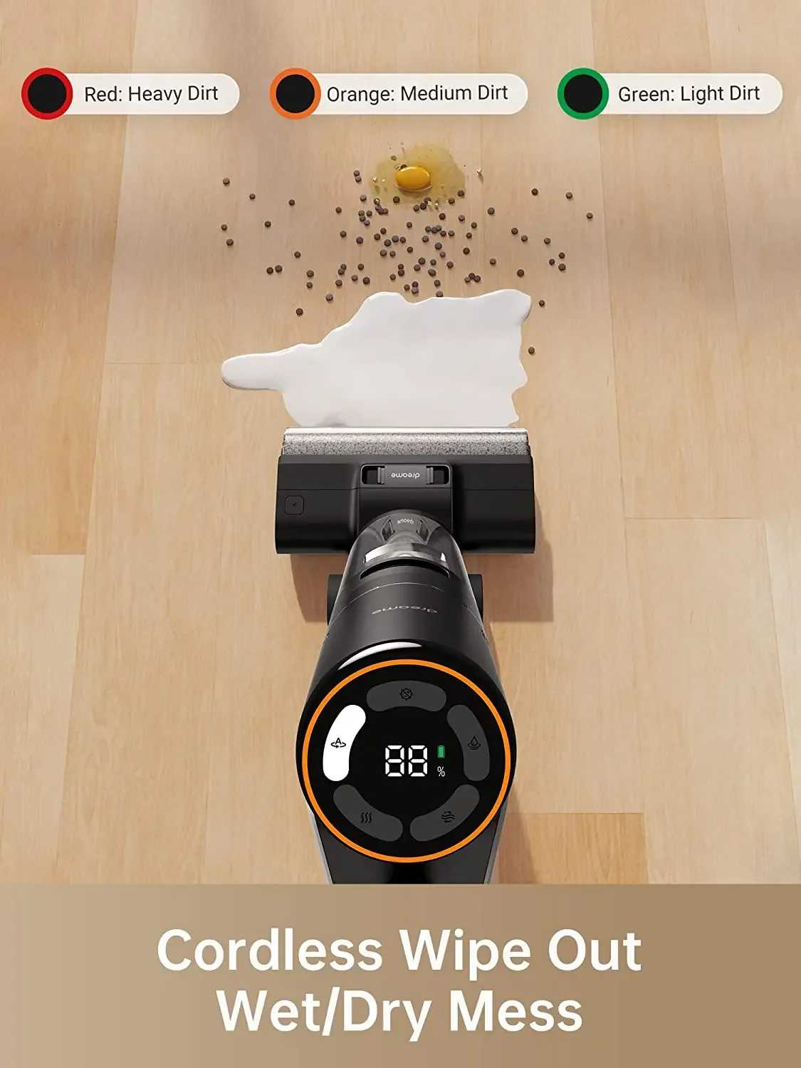 Dreame Tech H12 PRO Wet Dry Vacuum Cleaner, Smart Floor Cleaner Cordless Vacuum and Mop for Hard Floors, with Hot Air Drying