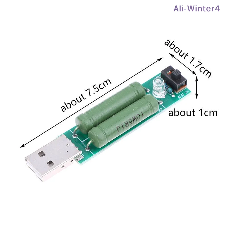 Bild 7: USB-Lasttester Mini-Powerbank Entladewiderstand mit Schalter 2A/1A Widerstandstester-Modul Digitales Strom-Spannungs-Messgerät