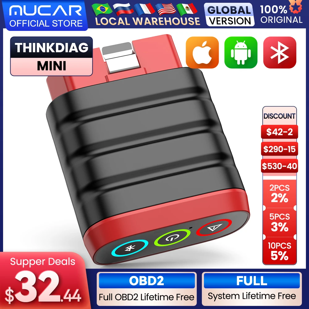 THINKCAR Thinkdiag Mini Automotive Diagnostic Tools Code Reader Car Full System Obd2 Scanner For Auto Obd 2 Diagnost Scan