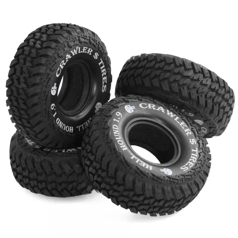

4pcs 1.9'' Soft Rubber All Terrain Crawler Tyres for 1:10 Crawler Car Trxs TRX4 Axial SCX10 II RC4WD D90 TF2 Tamiya CC01 Gen