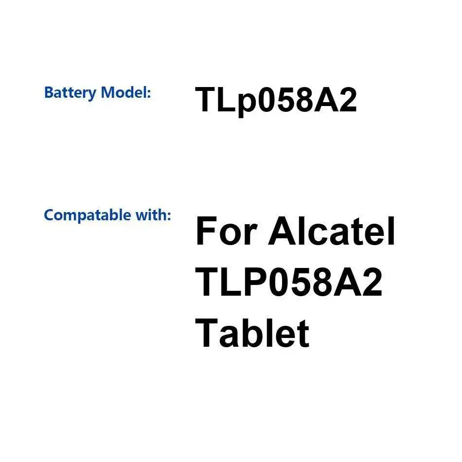 

Для Alcatel TLP058A2 надежный сменный аккумулятор для ноутбука 5830 мАч