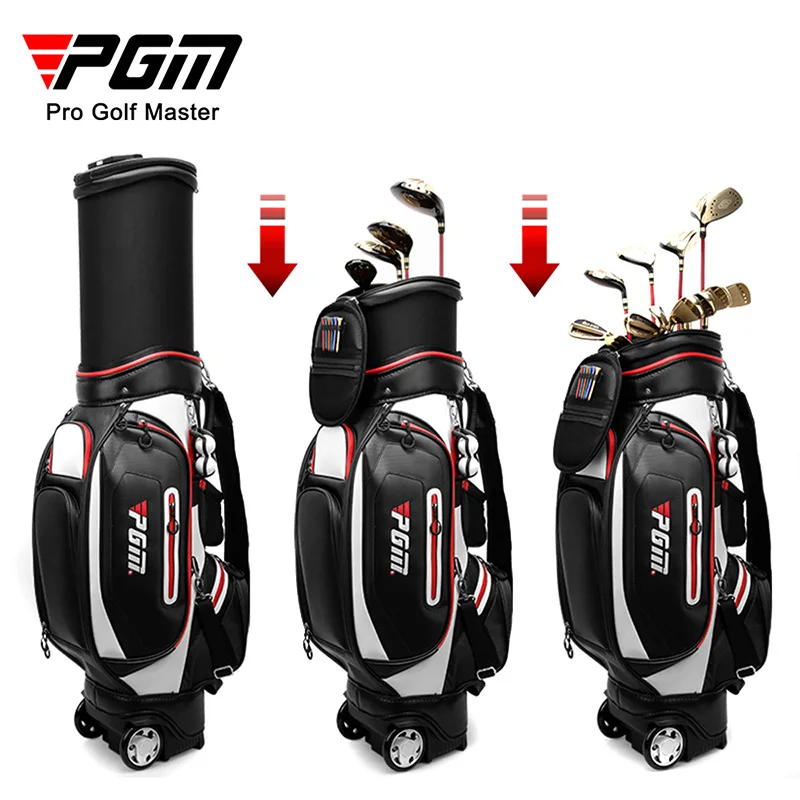 

PGM Golf Men Sports Bag Standard Telescopic Wheel Bag Travel Multi-functional waterproof Aviation Thermostatic Bag Password Lock