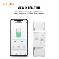 ETEC DIN Rail Solar System /EV Charger TUYA Smart Relay Relay 63A controls adjustable current and energy meter 2P wireless EKA3