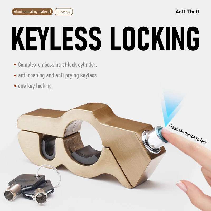 

Motorcycle Lock Heavy Duty For Grip Lock Throttle Lock Brake Locks Anti Theft Locks Front Brake On Dirt Bike Moped Scooter Lock