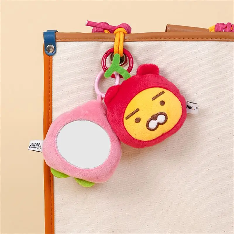 Dessin animé créatif Kakao Friends peluche corps miroir pendentif porte-clés sac à dos pendentif décoration garçons et filles cadeaux de vacances