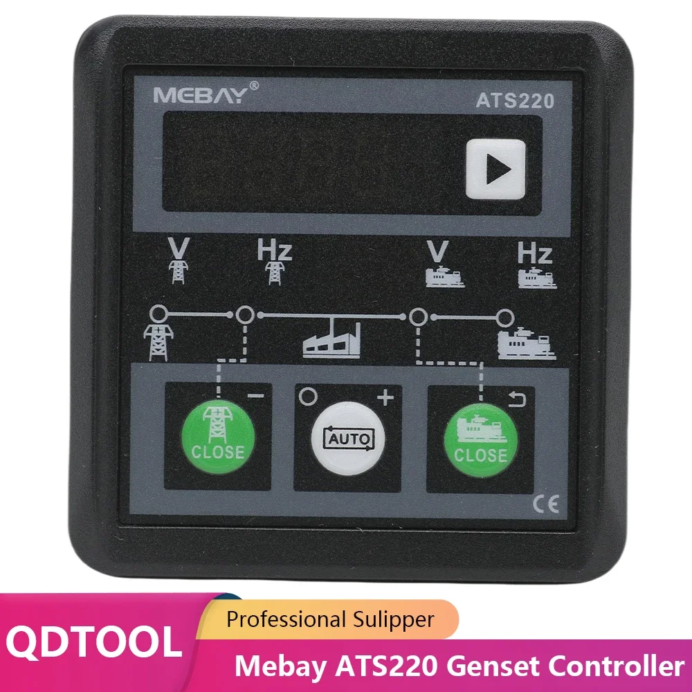 For Mebay ATS220 Genset ATS Switch Controller Auto Manual LED Display Generator Control Switch Module Panel