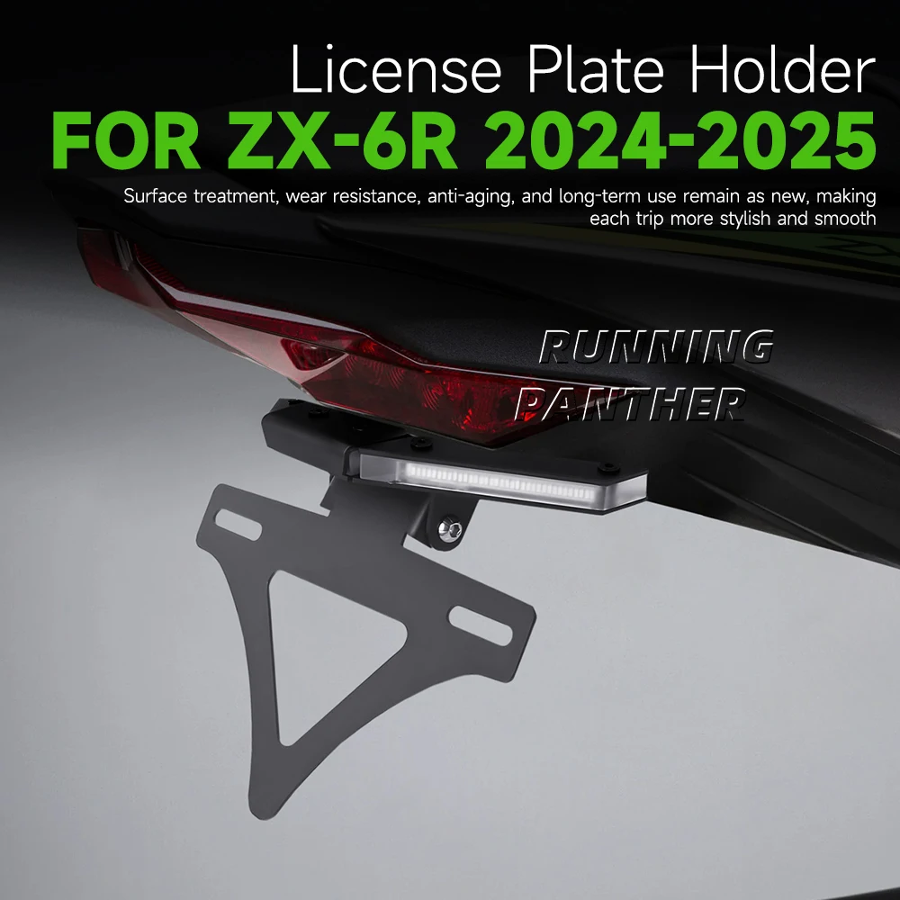 

Motorcycle CNC Tail Tidy Fender Rear Tail Bracket Integrated Turn Signal License Plate Holder FOR Kawasaki ZX-6R 2024-