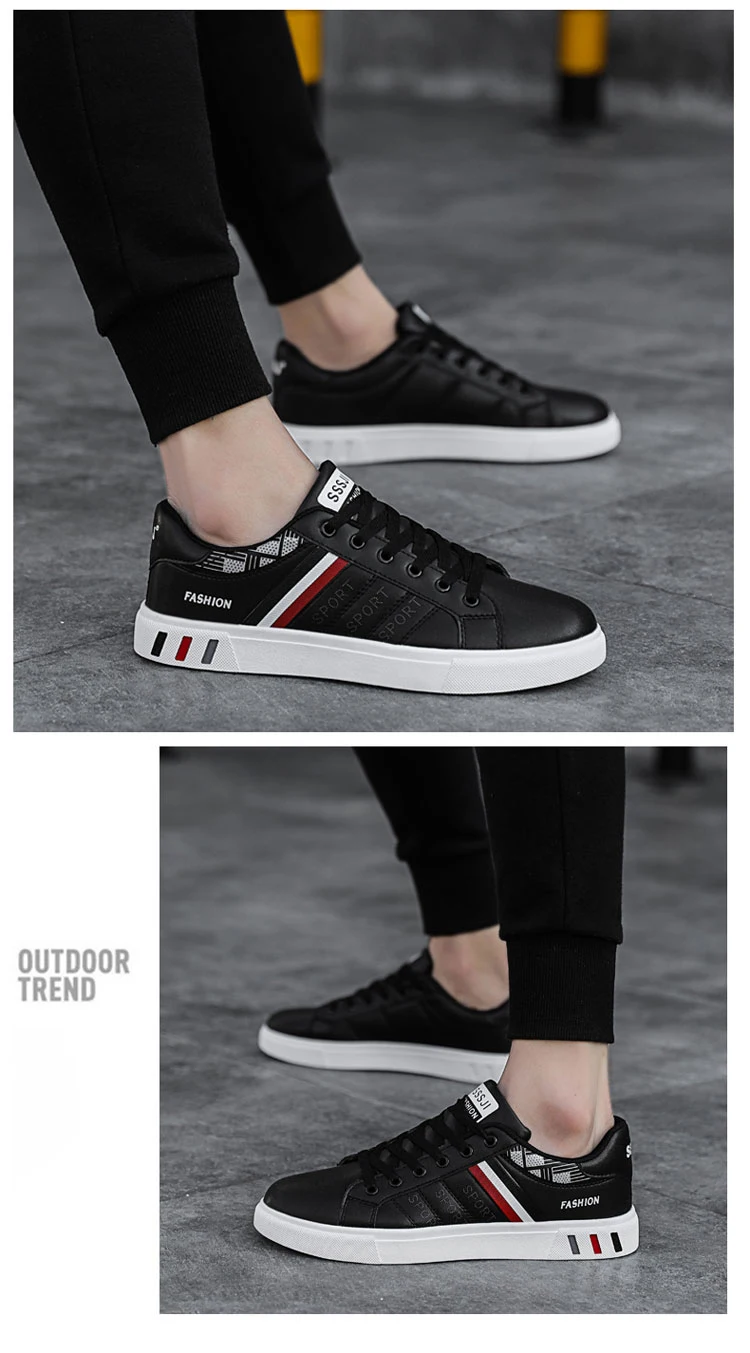 Herren-Herbst-Freizeitsneaker, Skate-Schuhe mit Streifendesign, Bieten Guten Komfort, Atmungsaktiv und Bequem – Detail 19