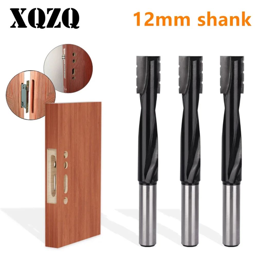 

12mm Shank Spiral Cleaning Bottom Bit Router Bit Woodworking Milling Cutter for Wood Bit Face Mill Carbide Cutter End Mill Tools