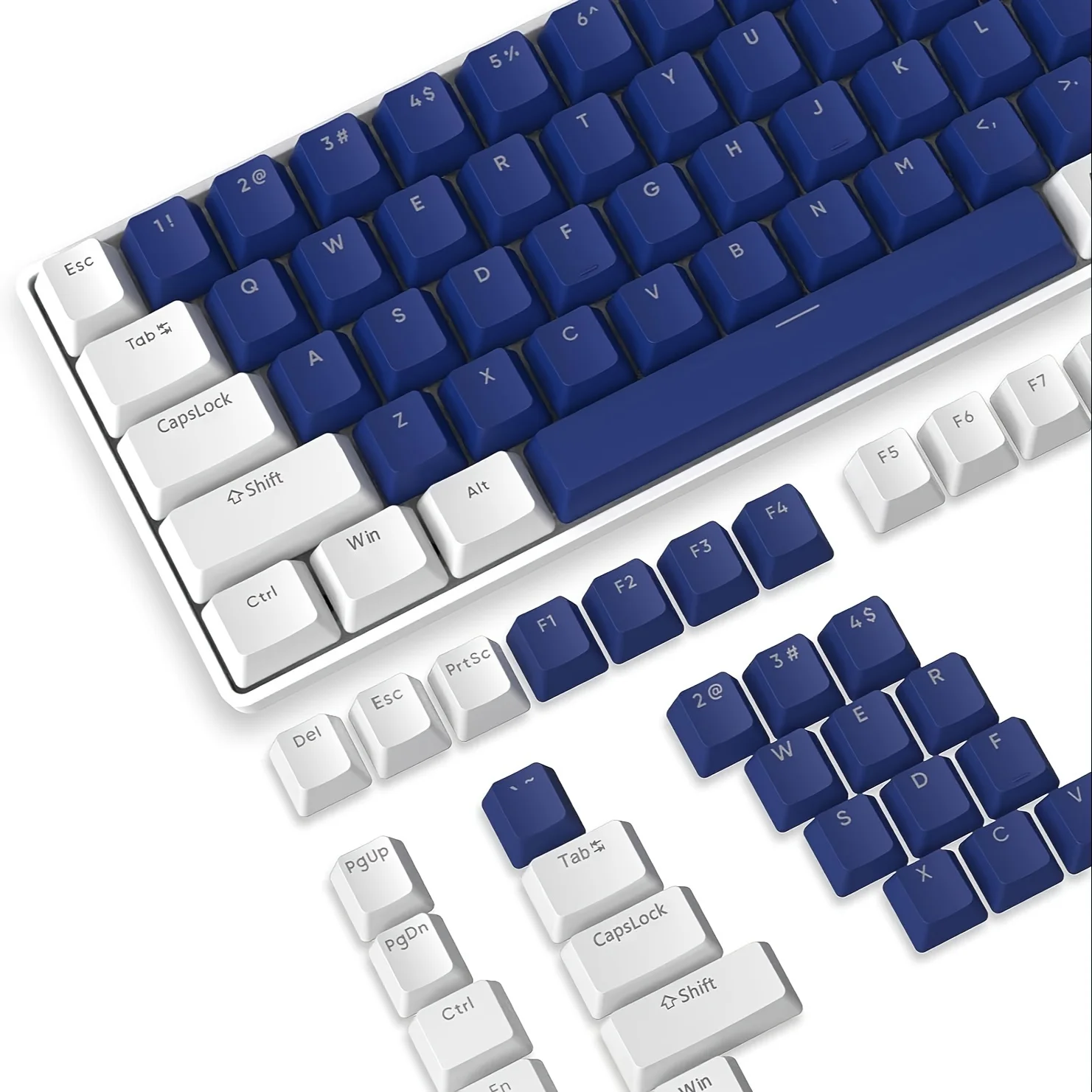 ATTACK SHARK ABS Keycaps 104 Keys OEM Profile Double Shot Keycap Set, ANSI US Layout For Mechanical Keyboard, For MX Switches Ch