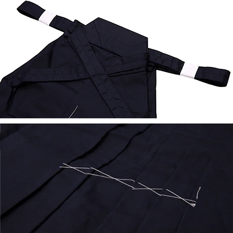 High Quality Japan Kendo Aikido Hapkido Martial Arts Clothing bottoms Sportswear Hakama for Mens Women Traditional Clothing view 3