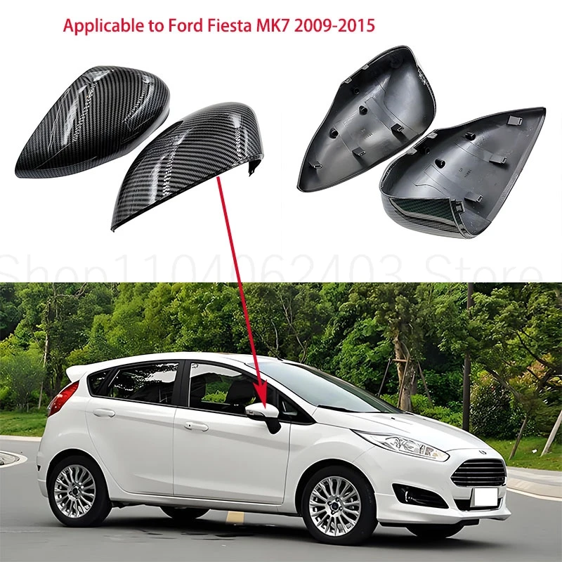 

Carbon Fibre Wing Mirror Cover Cap Painted For Ford Fiesta MK7 2008-2019 espejo retrovisor para auto