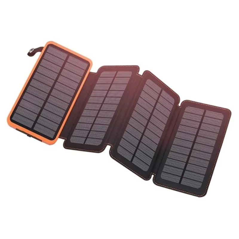 

Outdoor power pack with 4 solar panels 25,000 mAh external battery pack for fast charging