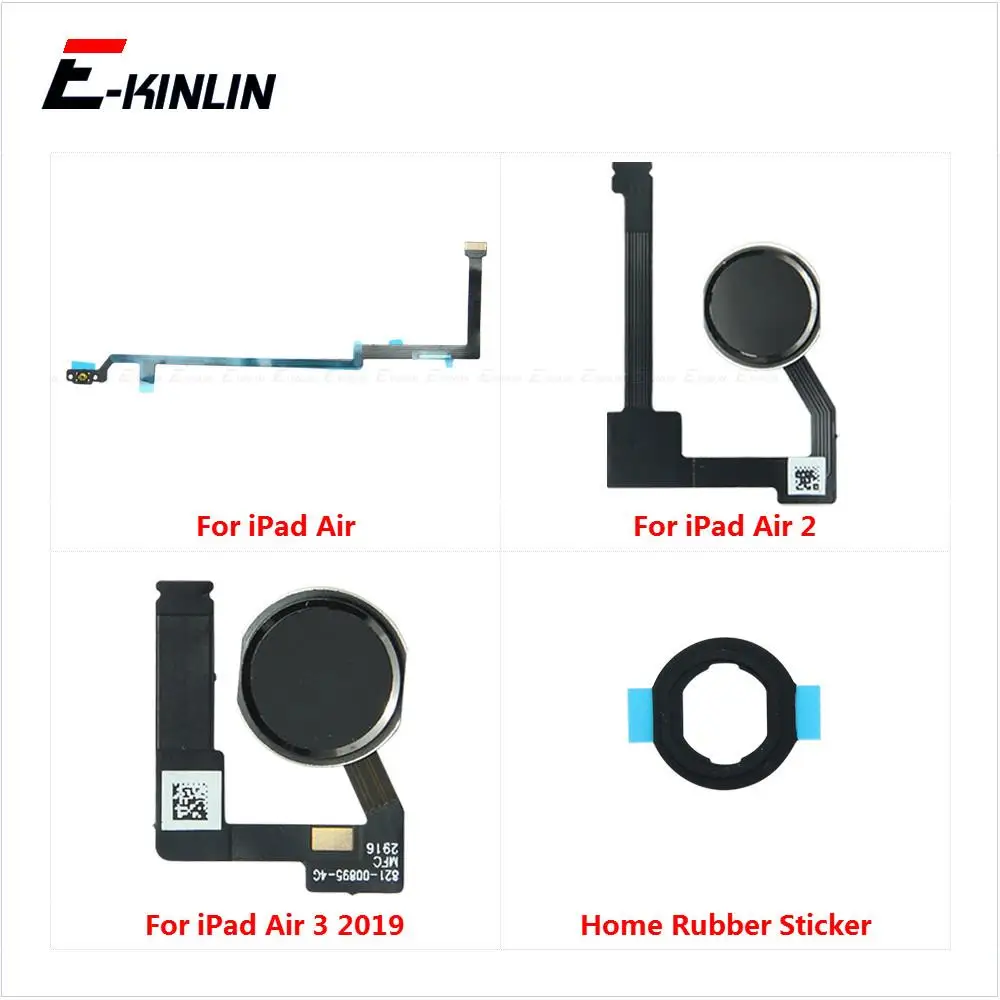 Fingerprint Sensor Connection Home Button For iPad Air 1 2 3 2019 Touch ID Recognition Return Button Menu Connector Flex Cable