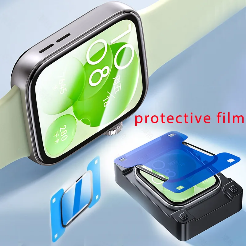 Einfaches Installationsset + Hydrogelfolie für Huawei Watch Fit 4 Pro 3D/HD Vollgebogener Displayschutz für Huawei Watch Fit 4/3 Film