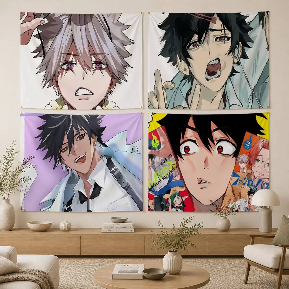 COOL P-Phantom Busters Tamon and Kanzaki Flag Digital Printing Banner for Garage Wall Out Door Decoration