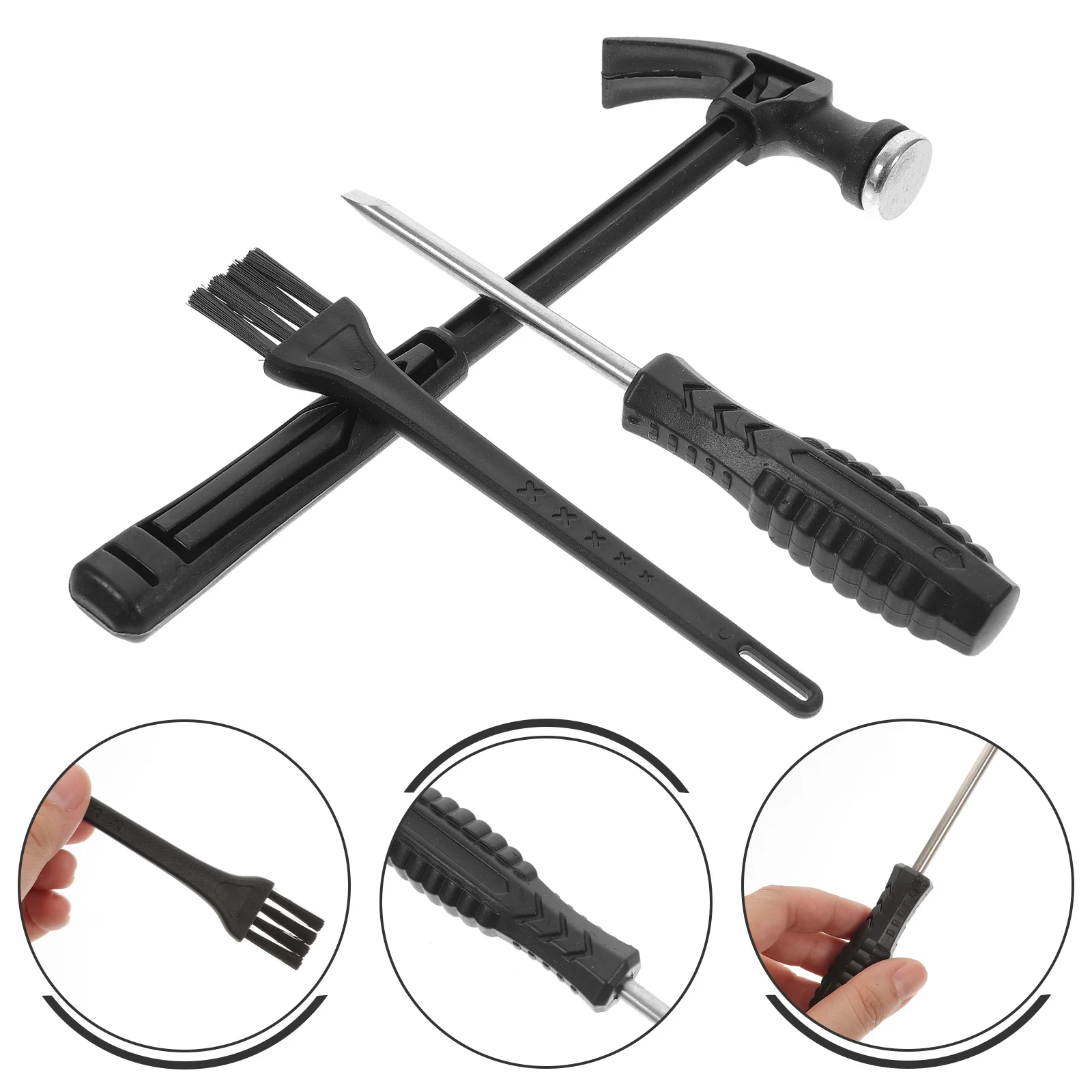 2Sets Gemstone Digging Tools for Kids Small Brush Chisel Hammer Excavation Educational Learning Kit Toddler Tool Kit