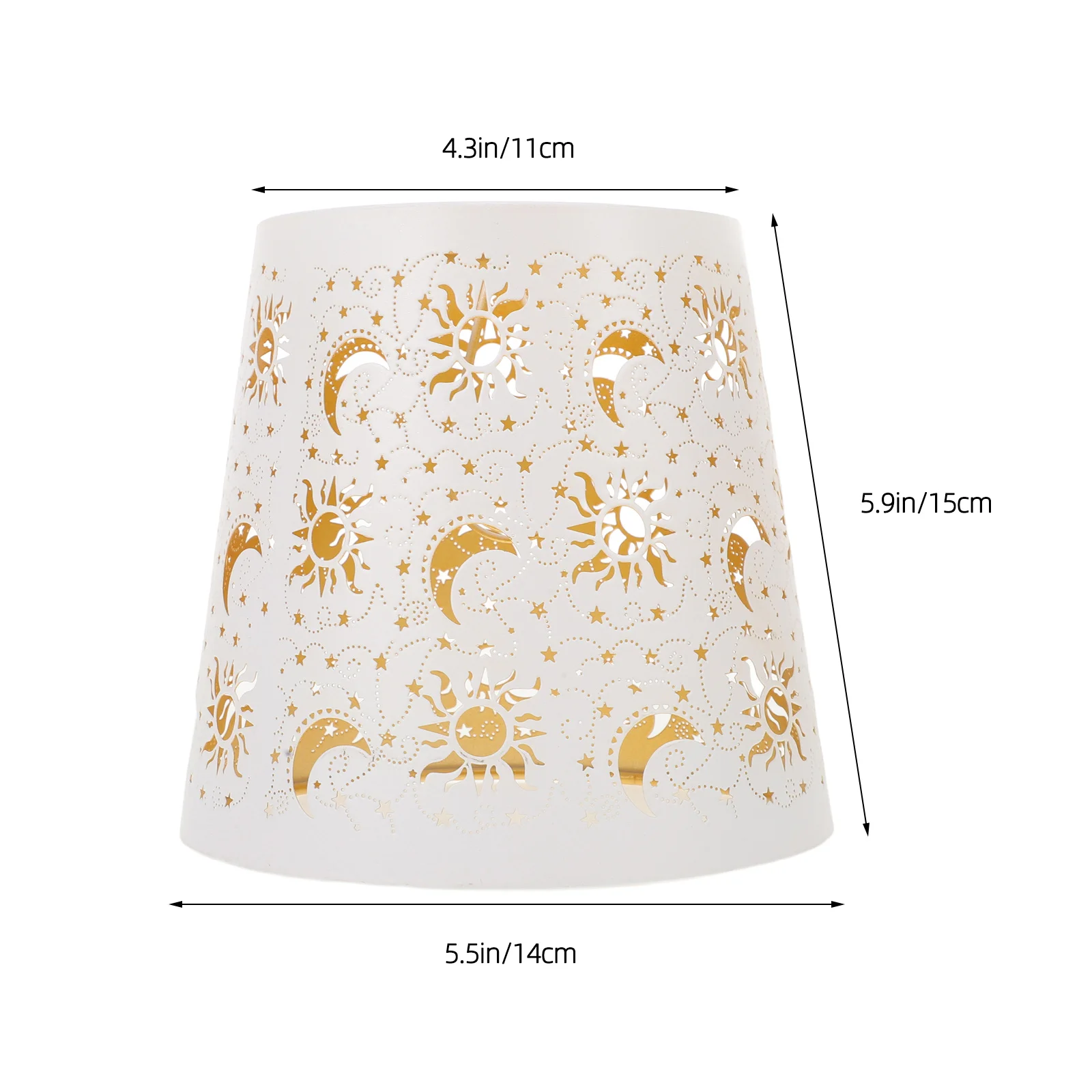 معدن جوفاء محفورة عاكس الضوء الزخرفية قلادة غطاء مصباح نجمة القمر نمط لغرفة المعيشة غرفة نوم فندق الإضاءة سهلة #5