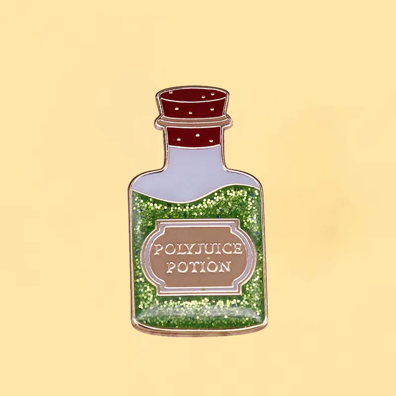 ماجيك مجمع حساء التحول شارة الماء السحرية الإبداعية بروش الأزياء والمجوهرات هدية الديكور على ظهره