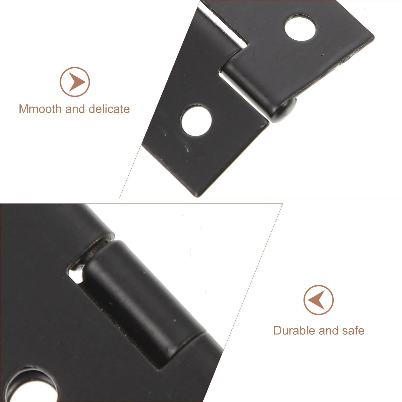 

10pcs For Wood Box 6-Hole Iron Cabinet Hinges Furniture Door Hinge Smooth Heavy Duty Butt Hinges Cupboard Window