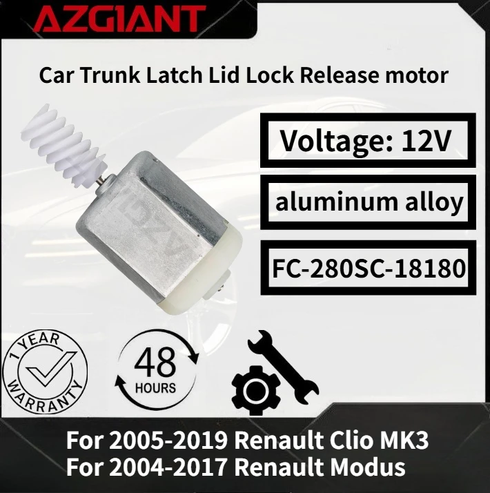 

For 2005-2019 Renault Clio MK3/Modus 2004-2017 Car Trunk Latch Lid Lock Release motor New high-quality parts Auto Accessories