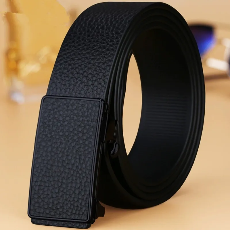 High Quality Hot Luxury Men Black Designer Fashion Belt Casual Business Classic Automatic Buckle Waist Strap Ceinture Homme