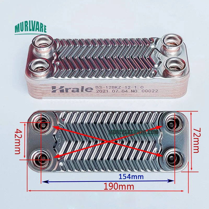 Various Stainless Steel Brazed Plate Heat Exchanger 12 13 14  Plates For Gas Boilers Water Heater