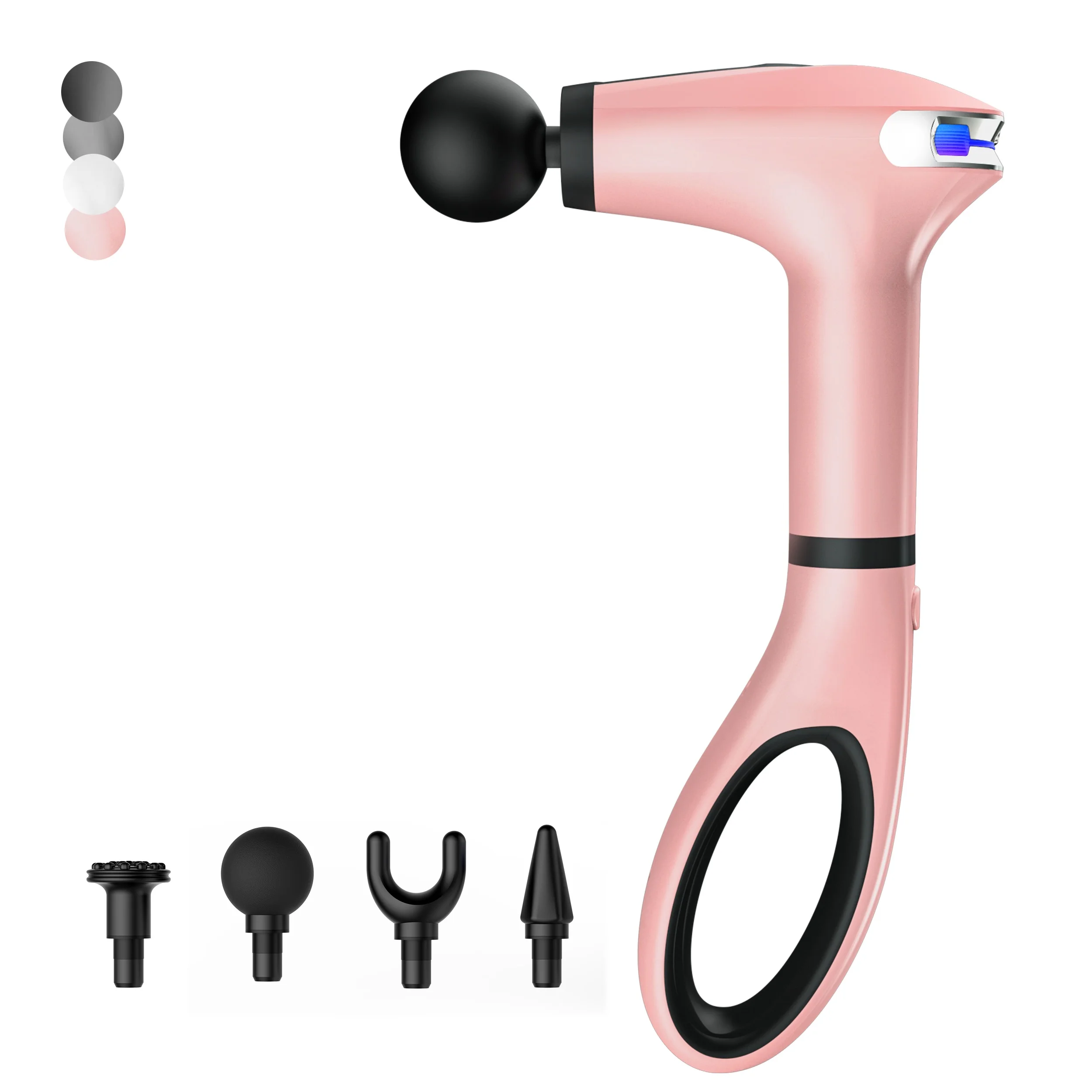 HB-005 Extended-Handle Speed Deep Tissue Massage Products with Colorful Touch Screen,Handheld Massage Gun Back Massager