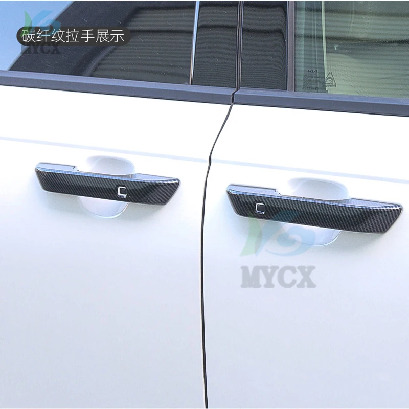 

Глянцевая дверная ручка из углеродного волокна для KIA Carnival (Sedona) KA4 2021 2022, автомобильная ручка, автомобильная ручка, украшение чаши двери