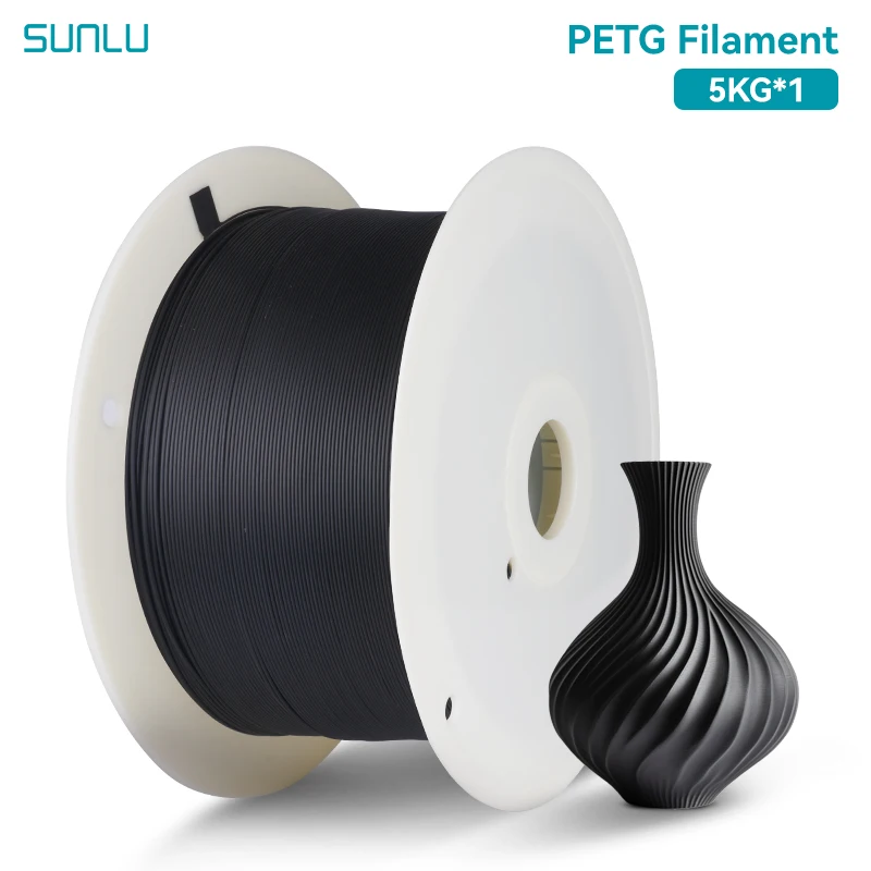 SUNLU 5KG Filament 3D PLA/PETG/PLA PLUS/Przezroczysty 1.75mm 5KG/rolka, Równo Zawiązany Filament do Drukarek 3D i Długopisów 3D — zdjęcie produktu 6
