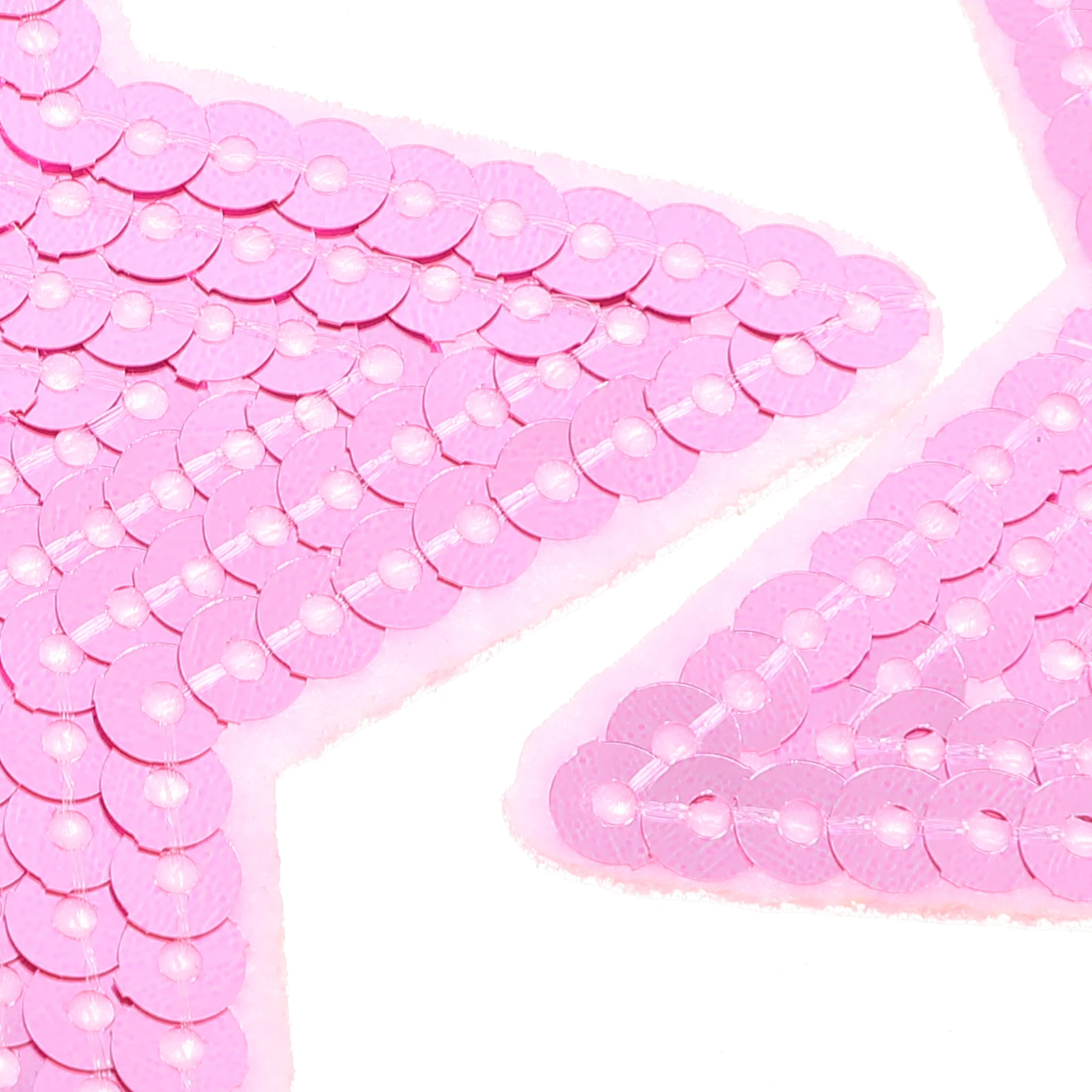 

10pc Star Shape Sewing Patches Bright Sequins Rhinestones Creative Embroidery Appliques Pink Plastic Clothes Accessories Craft