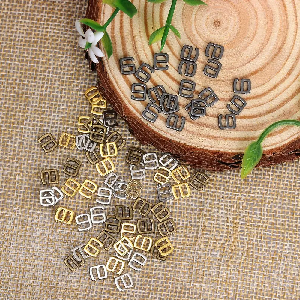 20/40Pcs Mini Ultra-small Tri-glide Buckle 3*4mm DIY Dolls Buckles 9Metal Type Belt Buttons Adjustment Clip Doll Bag Accessories