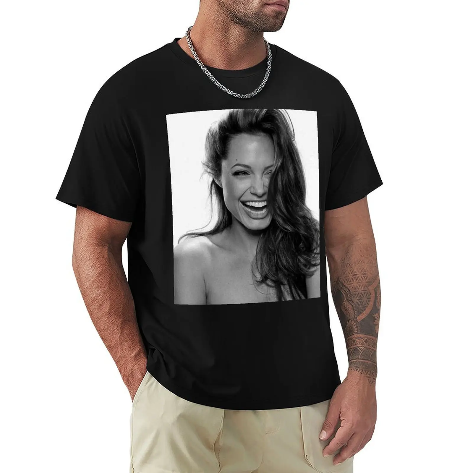 

Angelina Jolie T-Shirt essential t shirt boys animal print Luxury man oversize t-shirts man t shirt men