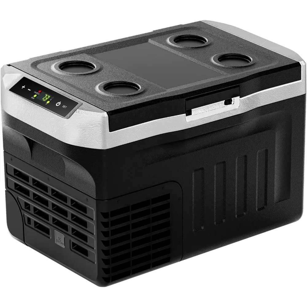 

12 Volt Refrigerator, 22QT(21L) 12V Cooler, Compressor Electric Cooler -4℉~68℉, 12V Fridge 12/24V DC 110-240V AC, Portable Free