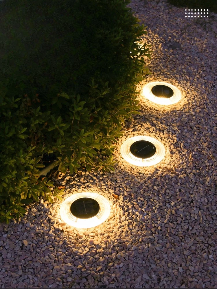 Solar underground lights, outdoor courtyard waterproof lawn