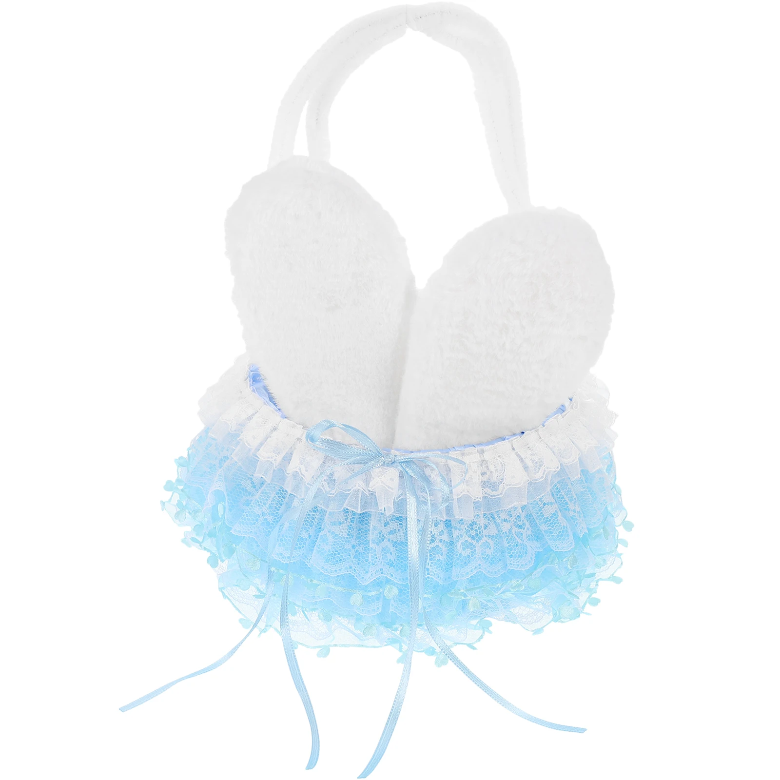 

Bunny Ear Flower Basket Kids H held Tote Blue 5856 Portable Wedding Easter Party Storage Baskets for Girls