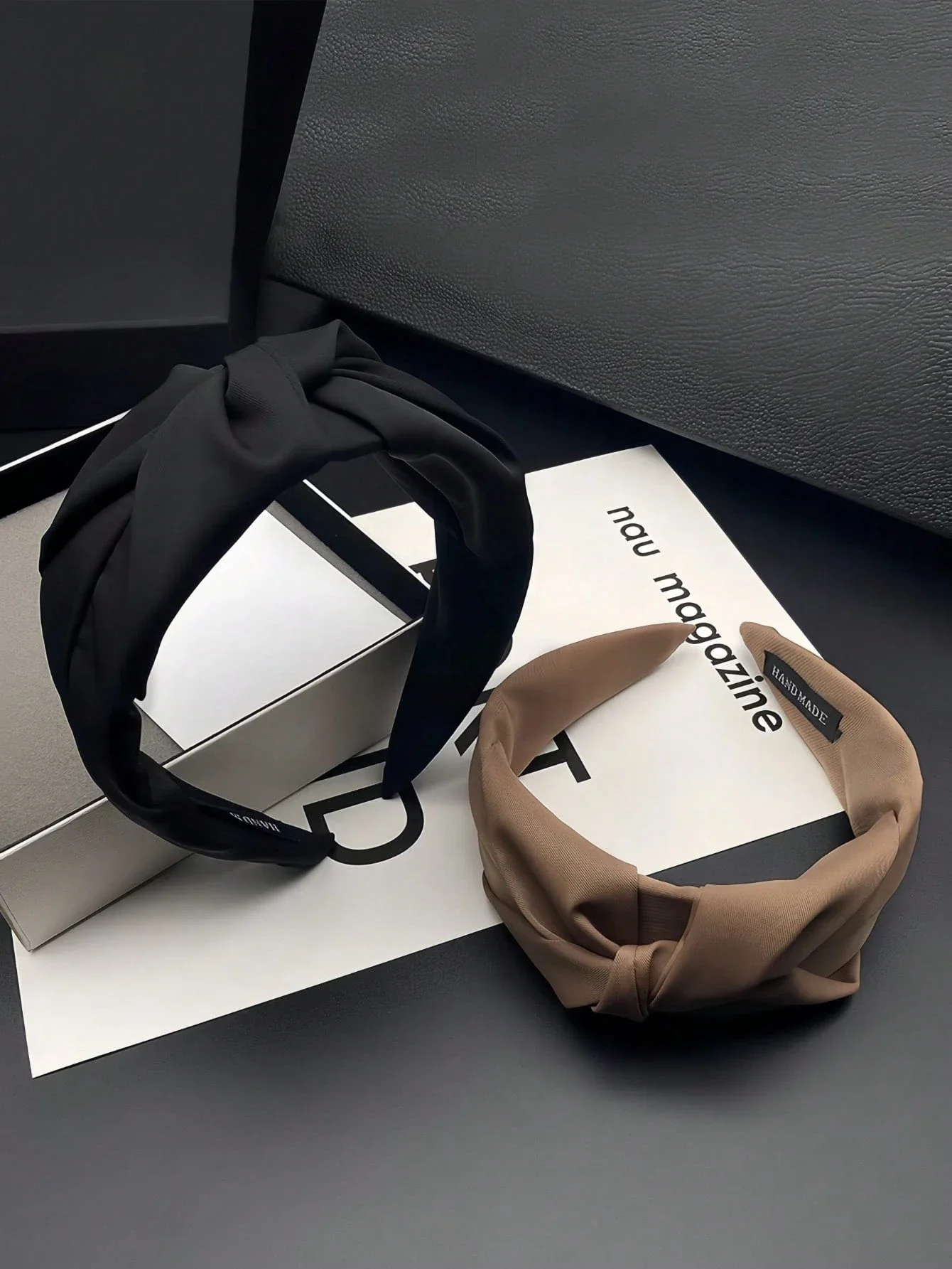 

Wide Knotted Minimalist Solid Color Retro Elegant Hair Hoop Headband For Women