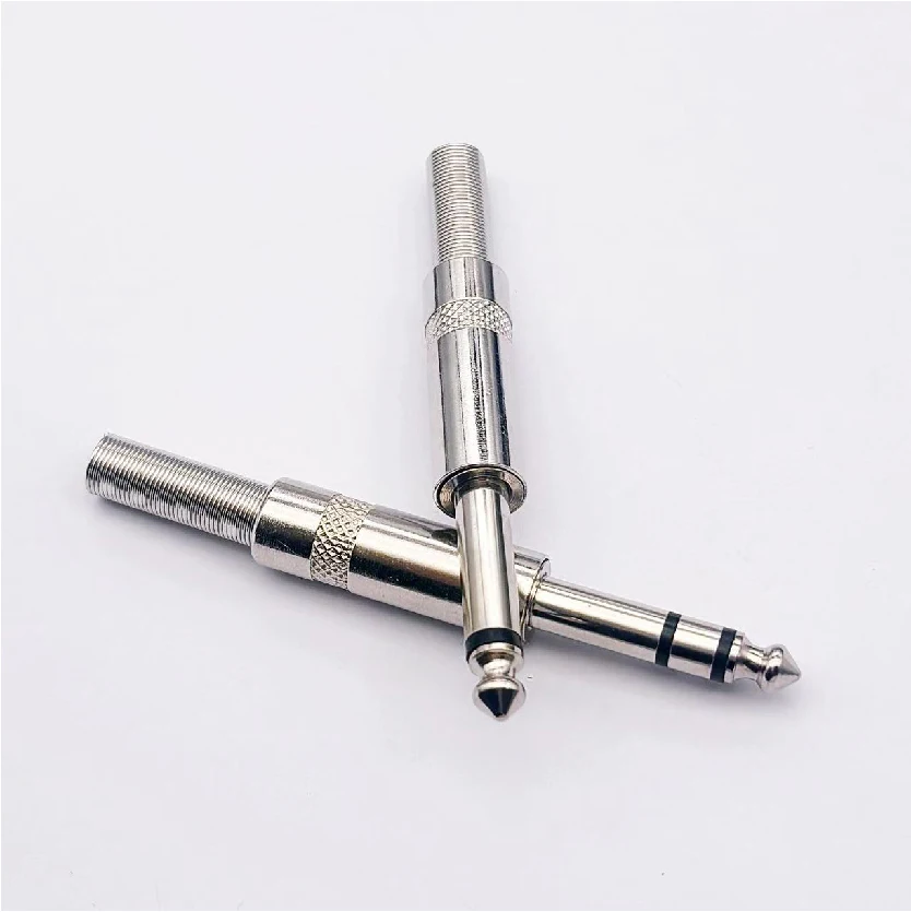 Welding Solder 2 3 Pole 6.35MM Mono Stereo Audio Jack Plug Connector