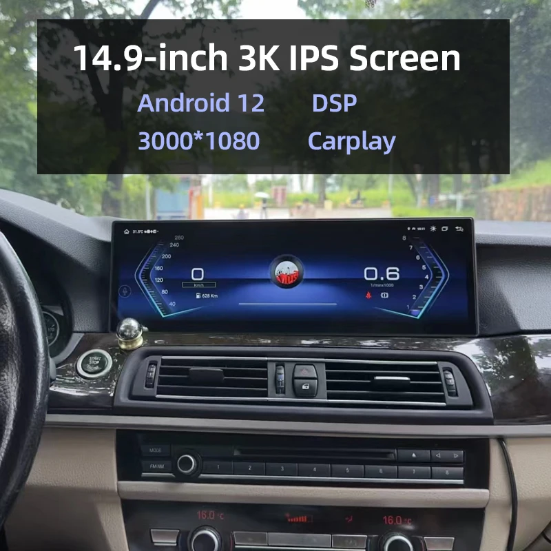 8 Core Android 12 Car Navigation google play android screen Stereo  For BMW 5 series f10 2011-2017 Car Multimedia Radio Player