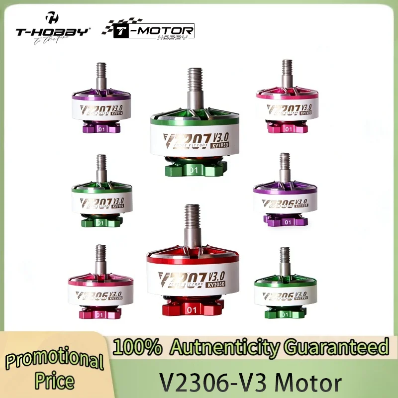 

Бесколлекторный двигатель T-HOBBY T-Motor Velox V2207 / V2306 V3 1750KV 1950KV 2050KV 6S / 2550KV 4S для FPV-дронов и фристайла, запчасти для DIY-сборки